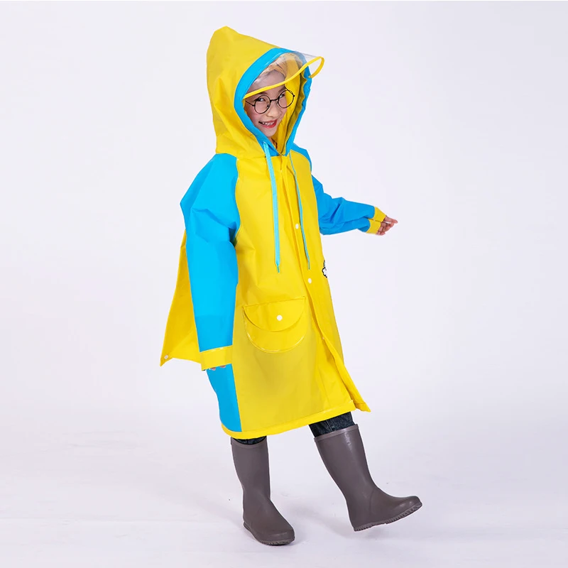 Eva Custom Cute Teenage Shop Waterproof Children Child Girls Rain Coat Raincoat For Kids