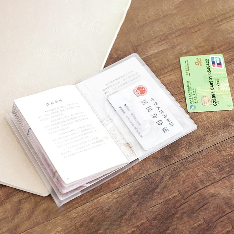 wholesale cheap new pvc plastic id card passport cover custom logo card holders