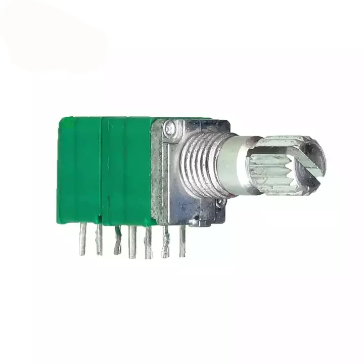 Free samples 9mm 4 gang 12pins 10K 20K 50K 100K linear rotary potentiometer dual concentric shaft b203 rotary potentiometer