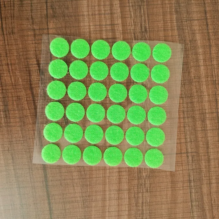 Customize die cut self adhesive hook and loop dots