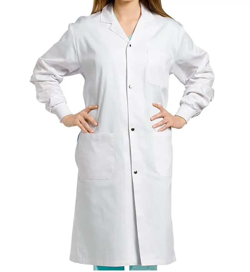 Medical Clothing 100% Cotton or Polyester Cotton  Fabric Lab Coat Doctor Lab Coat