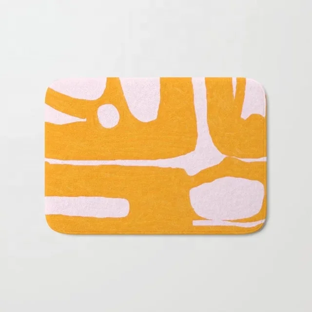 
Wholesale Custom Printed 100% Polyester Microfiber Non Slip Quick Dry shower bath mat 