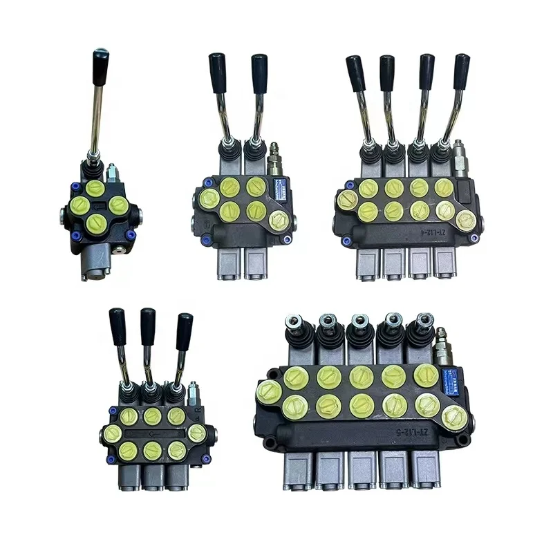 Electric Forklift Tractor Truck Spare Parts 1-2-3-4 Elements Multidirctional  Hydraulic Distributor Flow Control Steering Valve