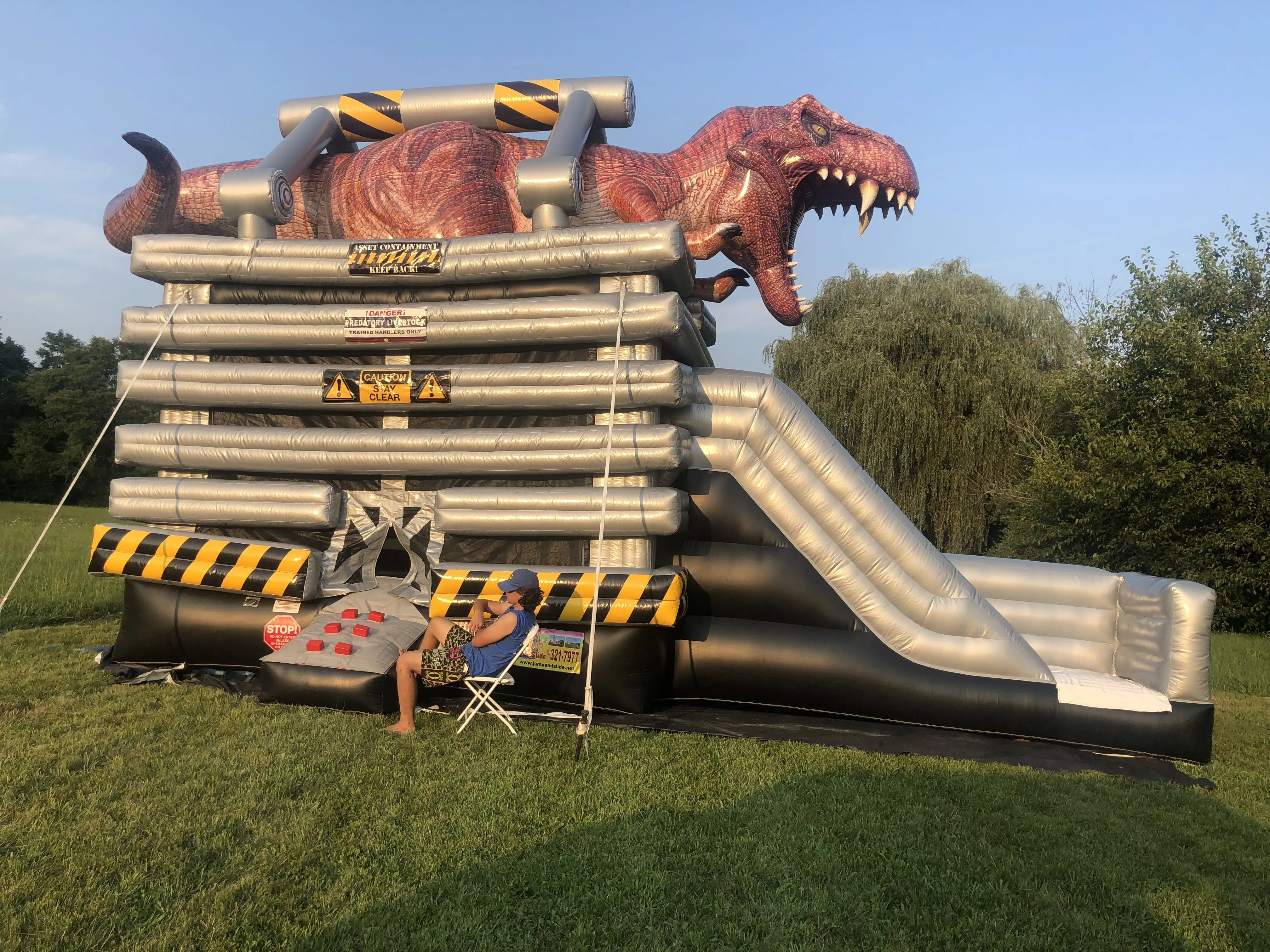 Lilytoys Outdoor Party Rental Attractive Kids Adults Bouncer Jumping Castle Combo Inflatable Dinosaur Bouncy Castle