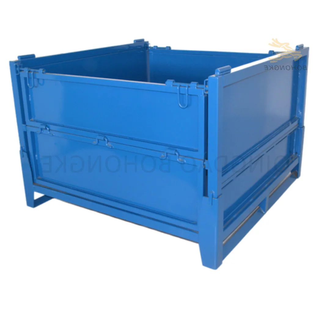 Steel Collapsible Stacking Storage Container Rack & Bin
