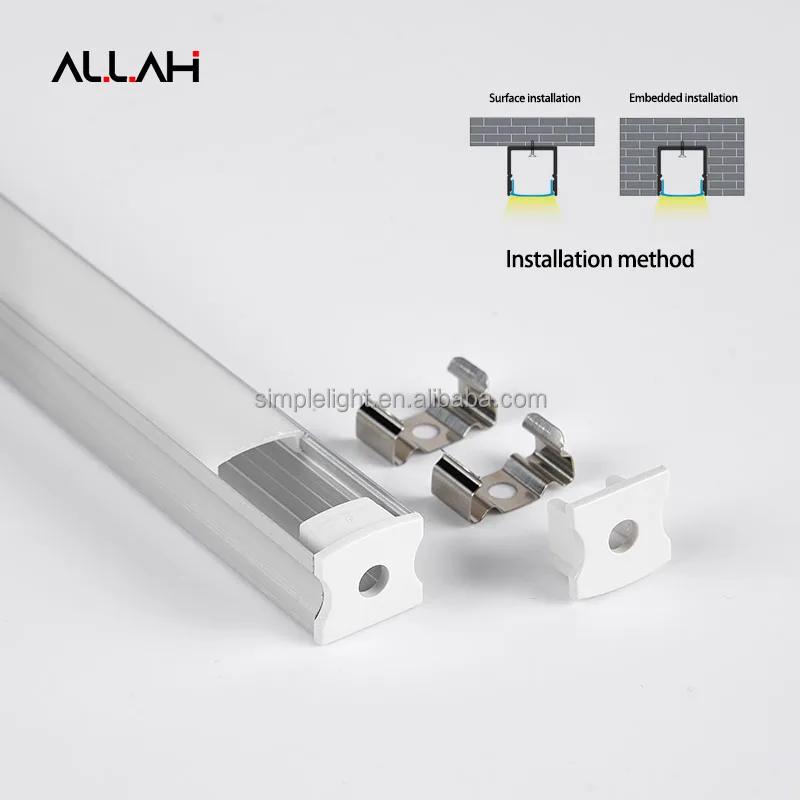ALLAH 1715 Aluminum Profiles with Channel, Kitchen Aluminum Profile led Profile Light Aluminum