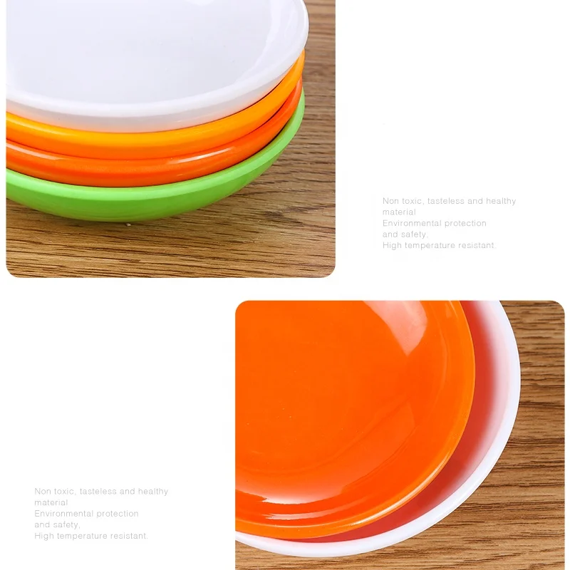 Wholesale Seasoning dipping dish white melamine Japanese sushi soy sauce dish