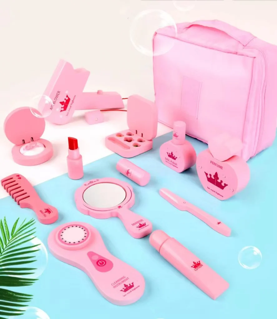 Наборы игрушек для макияжа из розового дерева, Прямая поставка с завода