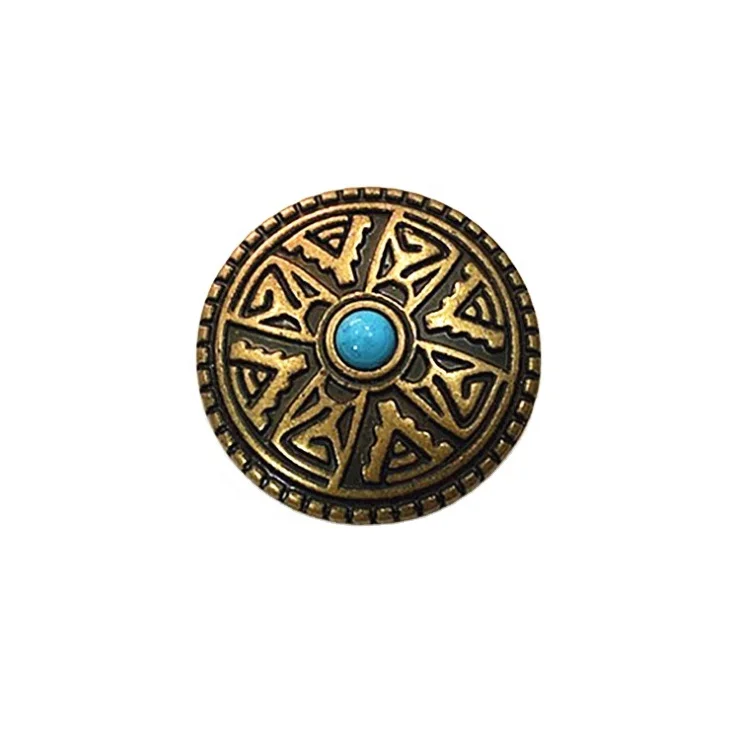 factory price turquoise conchos for leather conchos with screw