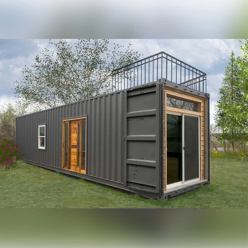 Steel structure mobile container house Creative prefab homes shipping container simple house for sales