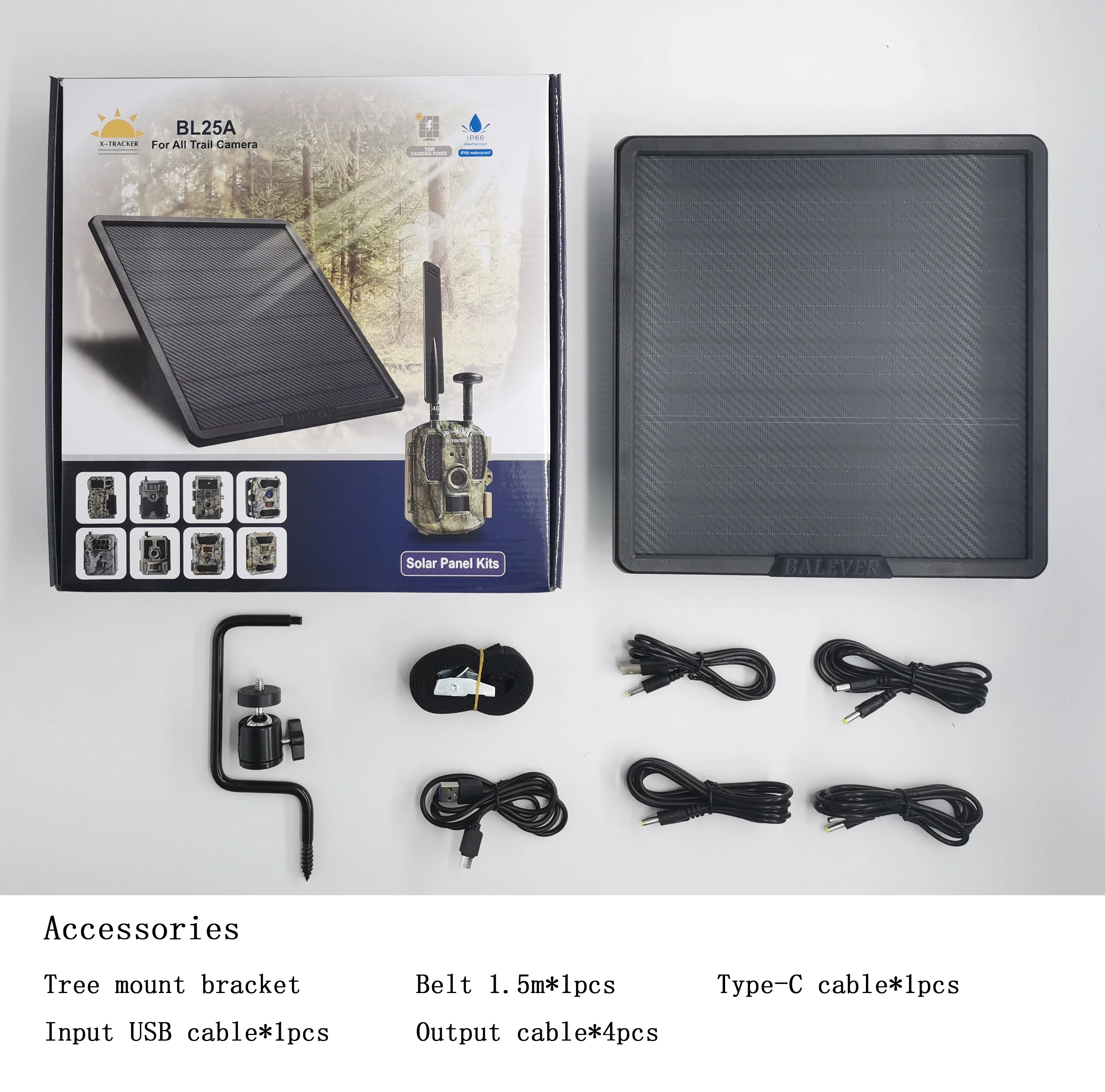 Solar Panels for Hunting Trail Camera with 25000mAh 18650 Battery Solar Panel Kits Power Supply to 4G  Security Camera
