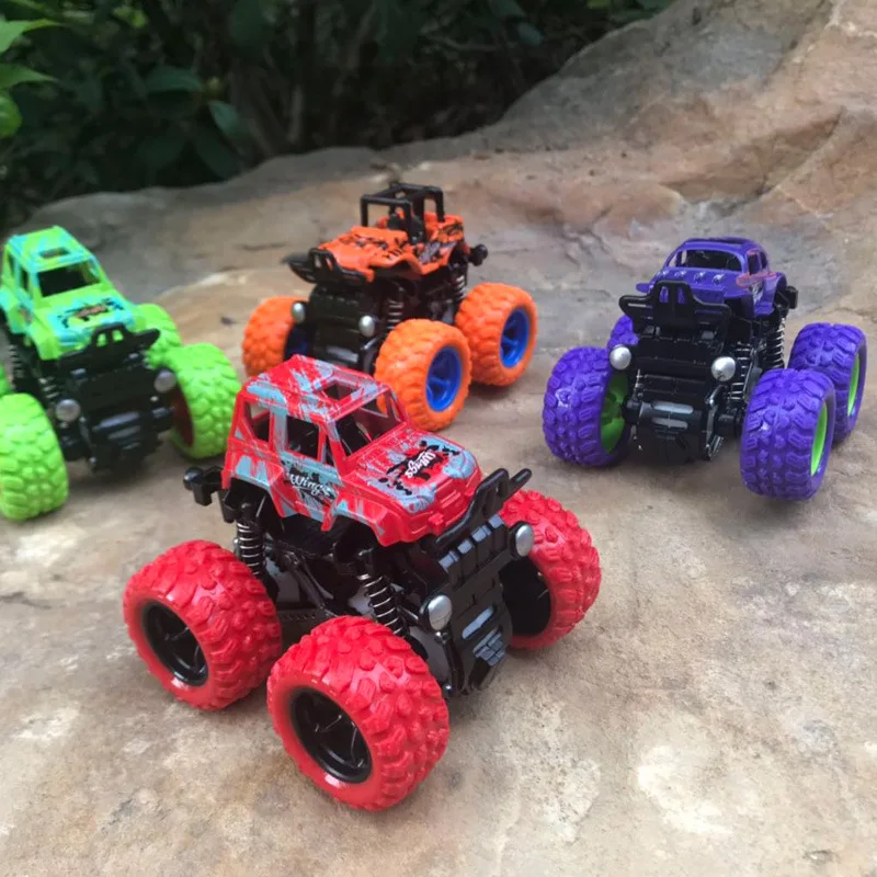 New Mini Inertial off-Road car toy Four Wheel Drive Plastic Children toy truck For Kids Gifts Friction Toy Vehicles