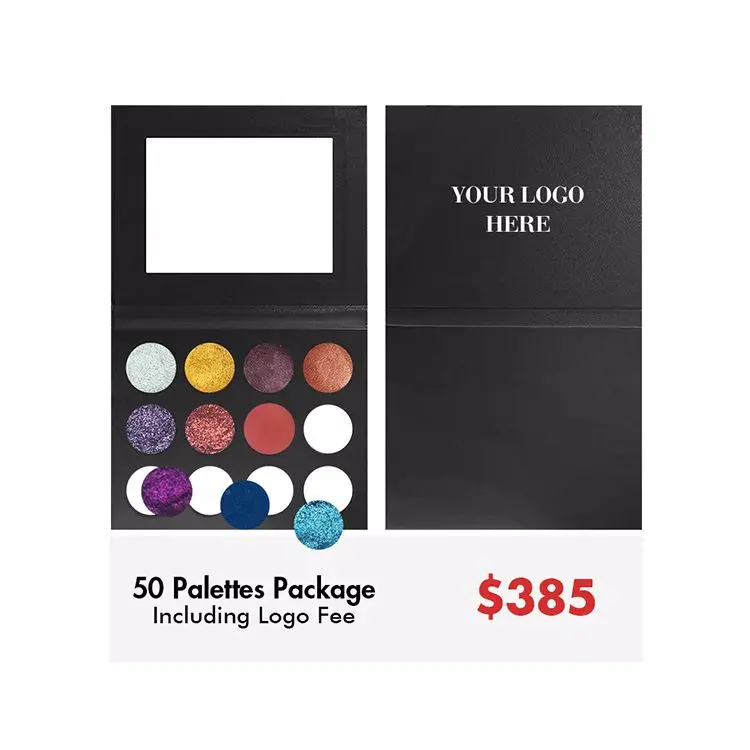 50pcs Diy Eyeshadow Including Logo Custom 4/6/9/12/15/18/24/30 Colors Eye Shadow Matte Pigment Eyeshadow Palette