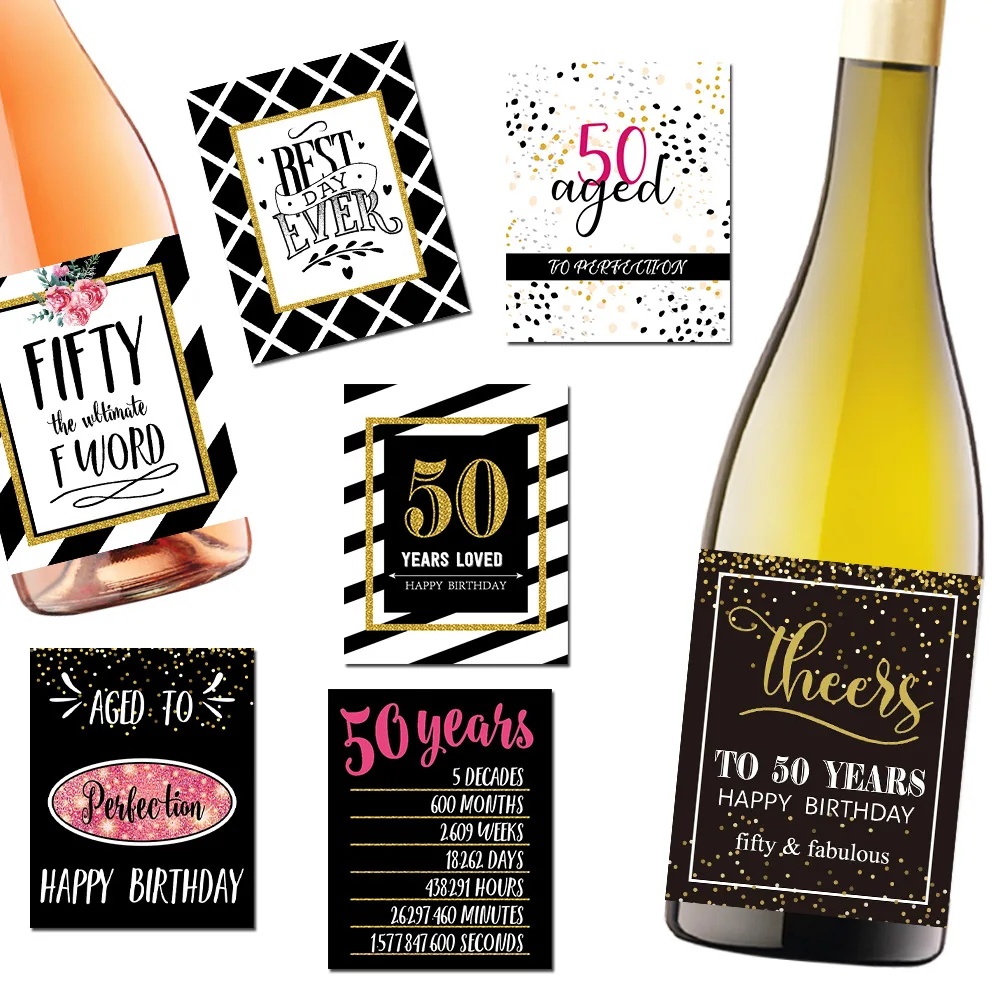 Brand sticker custom logo  Whiskey  champagne wine bottle sealed self-adhesive water bottle label Silk screen