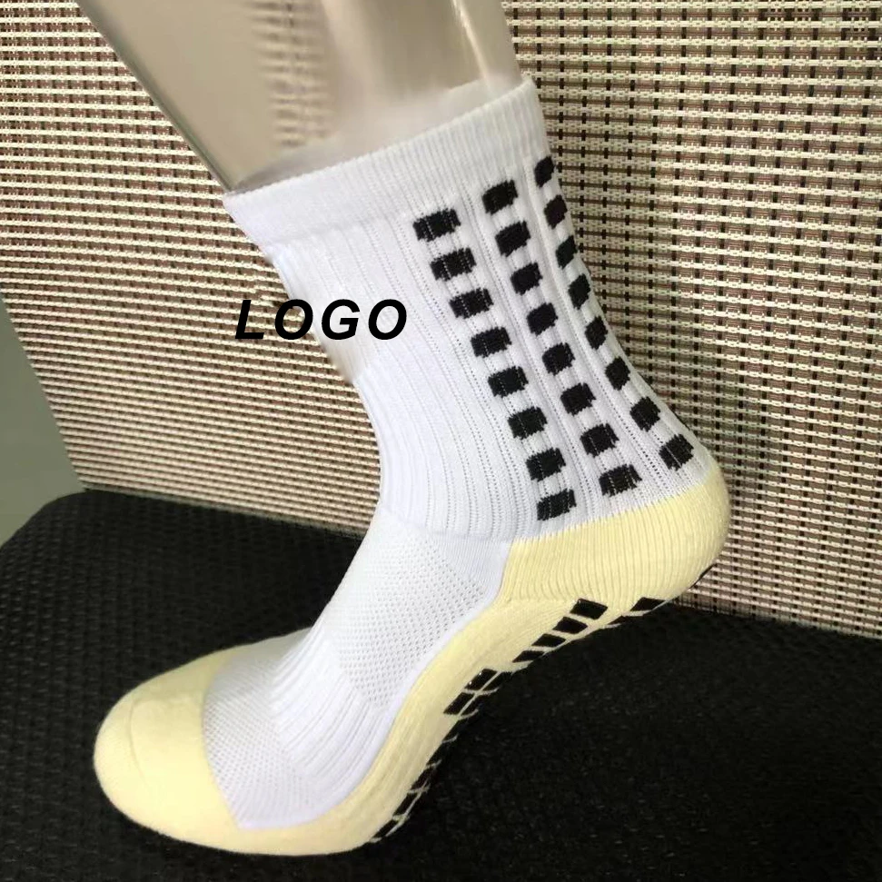 Antiderrapante meias personalizado logotipo embalagem de futebol esportes de futebol masculino meias de aperto de futebol