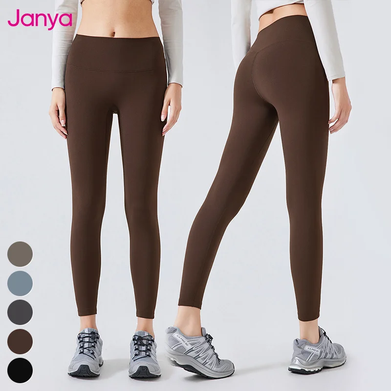 Custom Logo Women Clothing Hidden Pocket No Front Seam Sports Leggings Thin Fleece Gym Fitness Pants High Waist Yoga Leggings