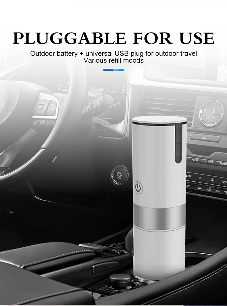 Портативная Автоматическая капельная капсула для путешествий, портативная машина для кофе эспрессо instan, USB-кафетерики для автомобиля, портативные мини-кофеварки
