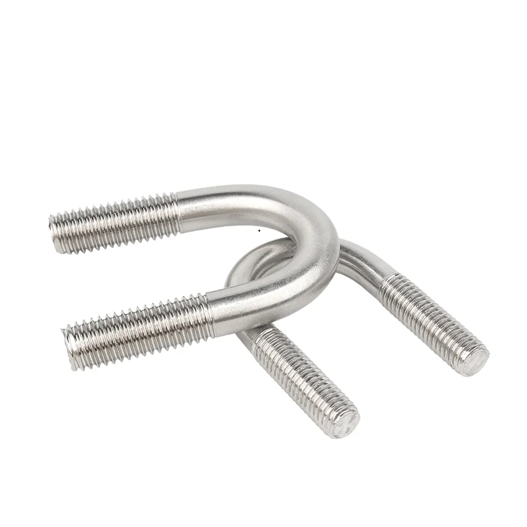 Customize M4 M5 M6 stainless steel SS304 316 anchor bolt J hook bolt U bolt and Nuts