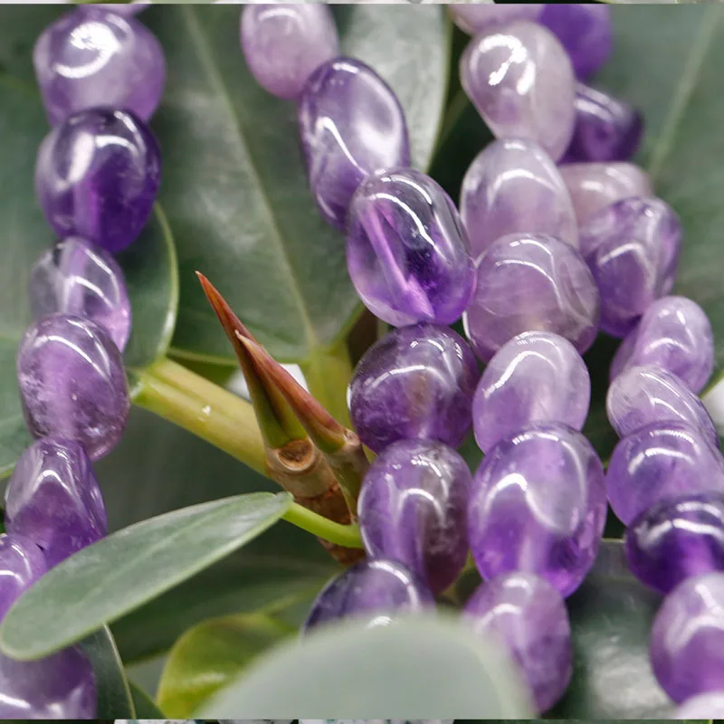 Tumbled stone nuggets beads wholesale 6*8mm irregular natural amethyst chip beads