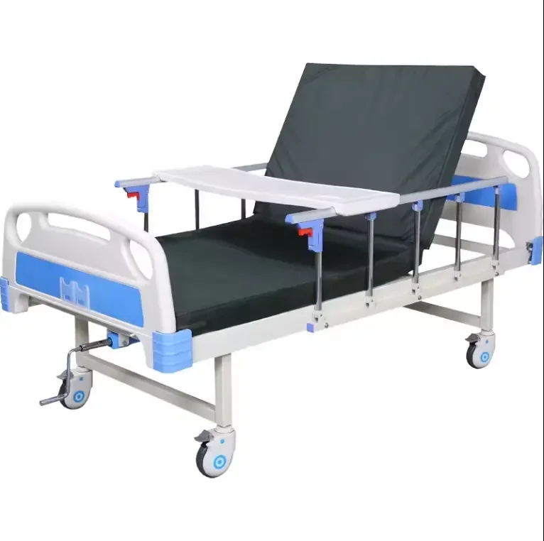 nursing home bed simple patient bed price single crank manual medical hospital bed for home