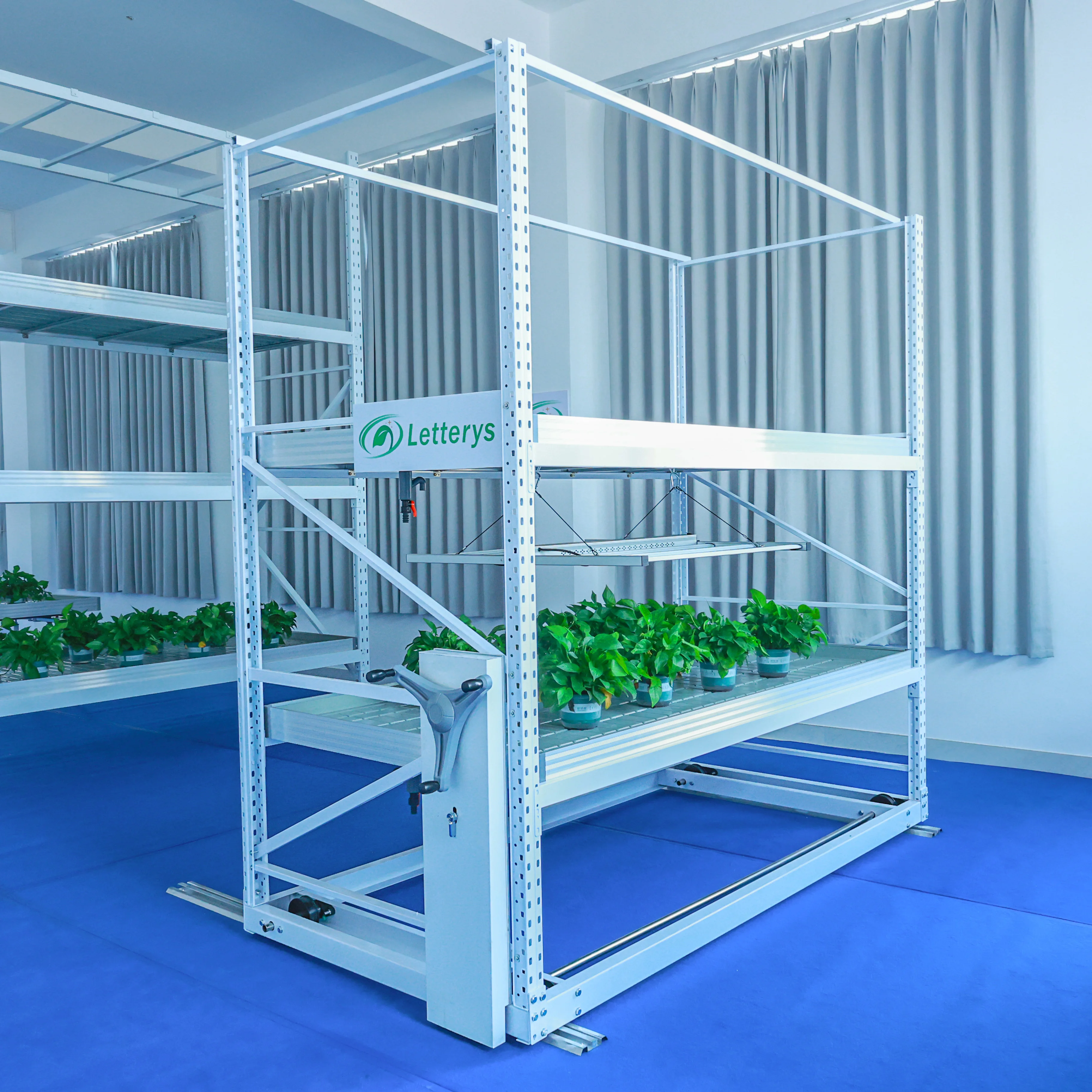 mobile shelving greenhouse hydroponic growing systems vertical farming equipment rolling bench table for grow
