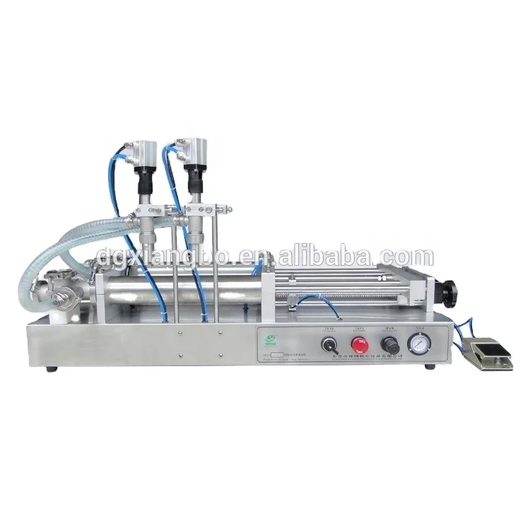 
Xiangbo factory produces a semi-automatic two-head horizontal paste filling machine that can fill 35 bottles in one minute. 