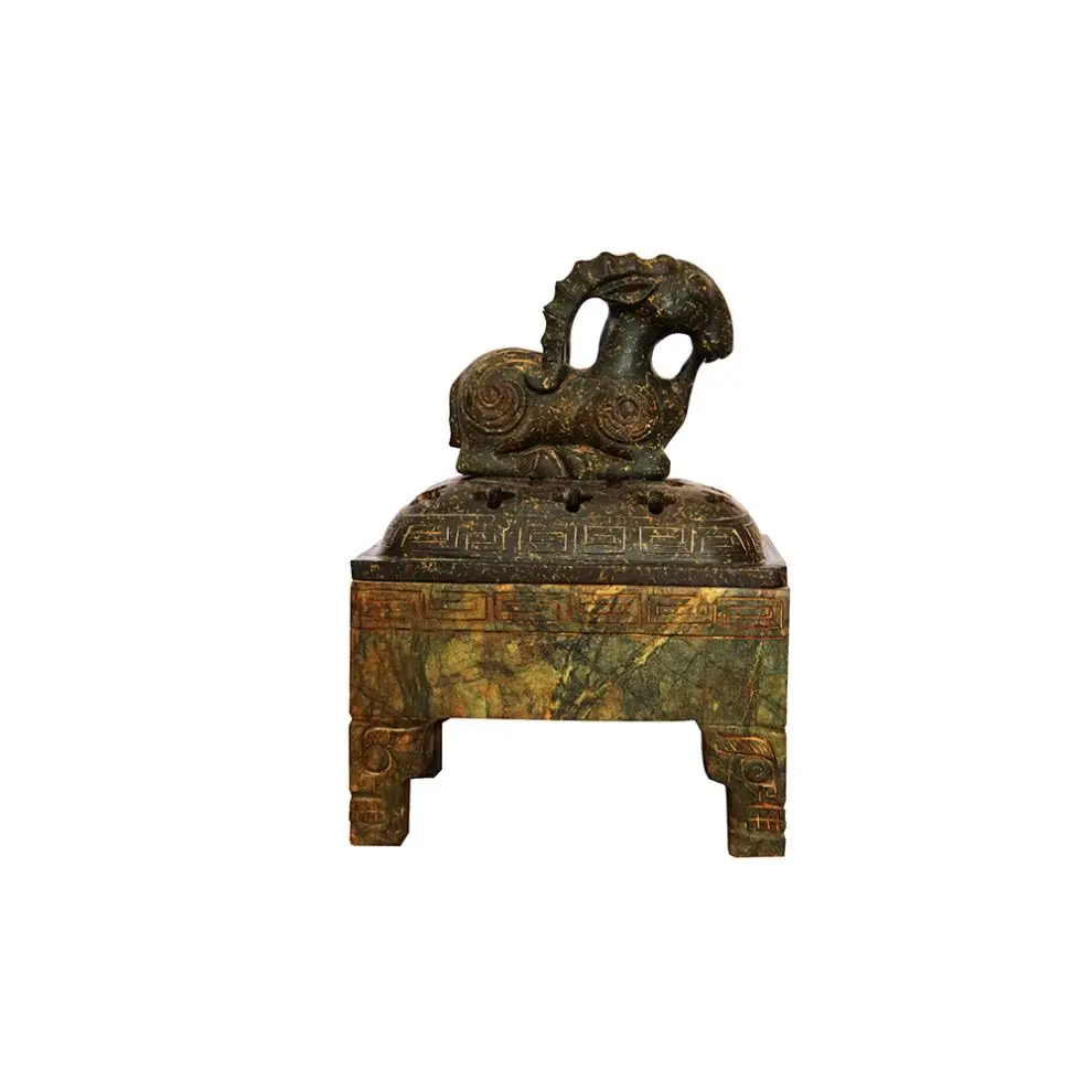 
Hongshan culture hollow-carved design marble incense burner hotselling marble incense burners for sale china 