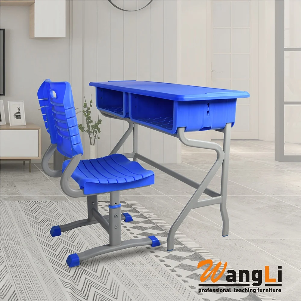 Wholesale Double School Desk and School Chair For Primary School Cheap Study Table For Students
