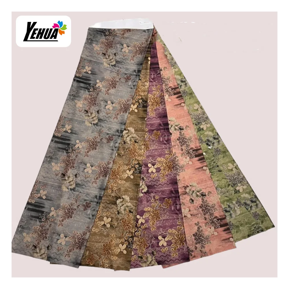 pampas skirt silk fabric silk brown digital print fabric armany silk satin fabric dress