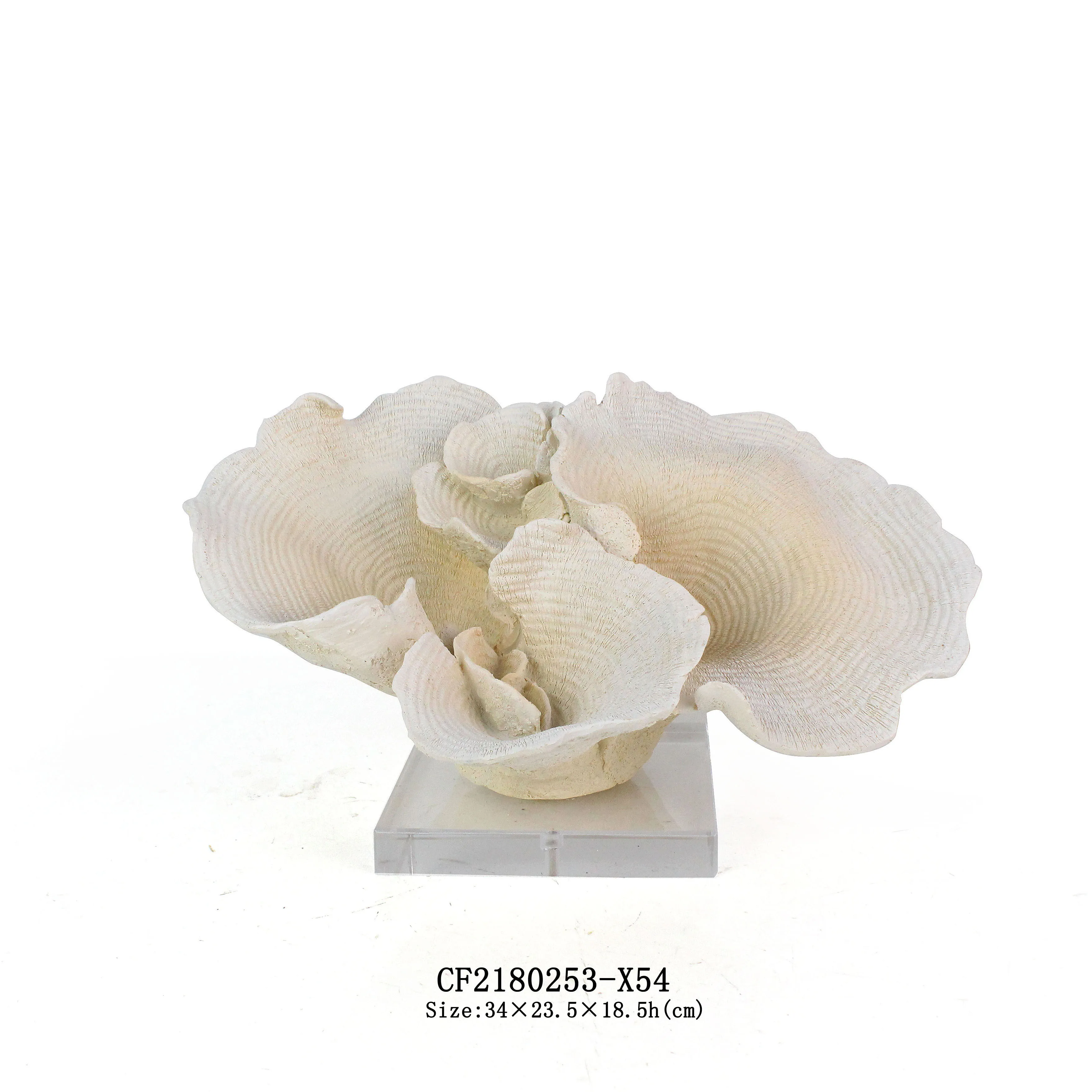 Coral Decor Home Ornament White Resin with Acrylic Base Home Decoration Artificial Model Aquarium 30% Deposit Avalaible Picture