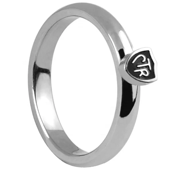 Custom ladies stainless steel ring ctr ring
