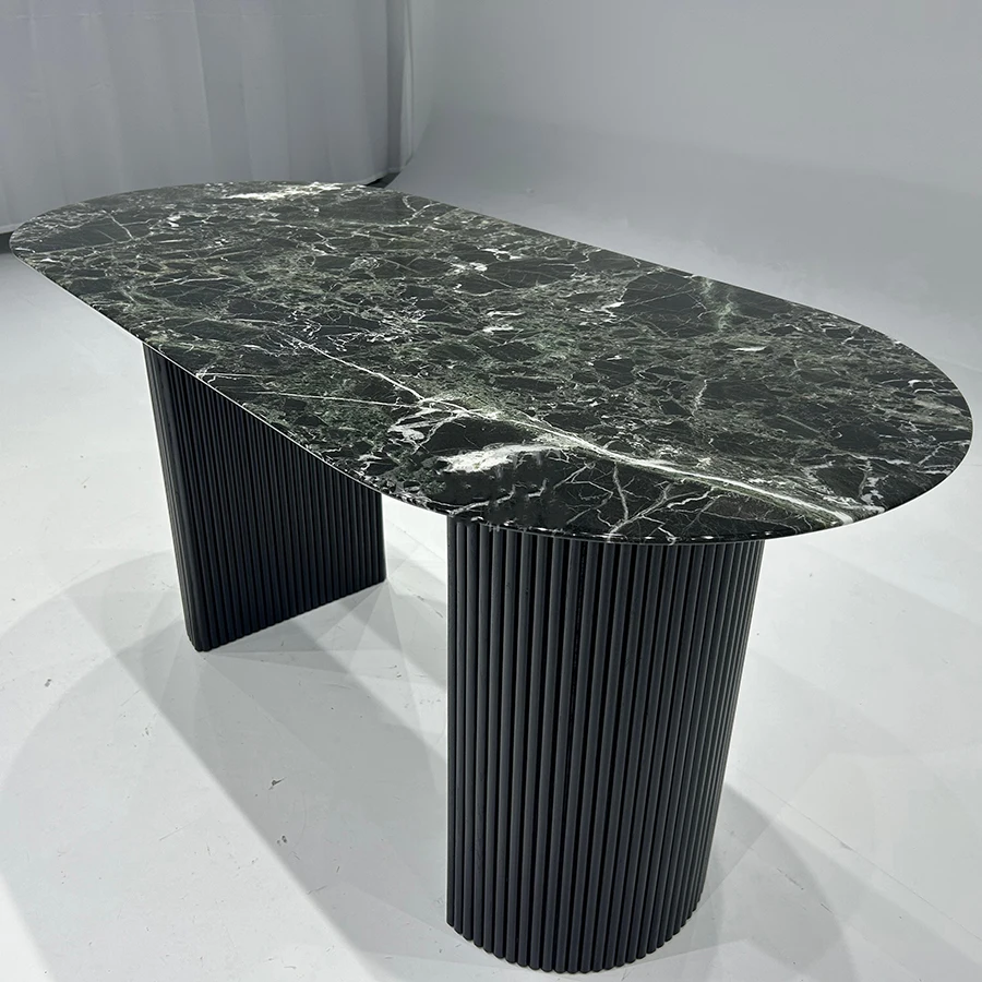 ONE MOQ Custom Marble Coffee Table Living Room Verde Green Center Tea Coffee Table Natural Stone Coffee Table For Home