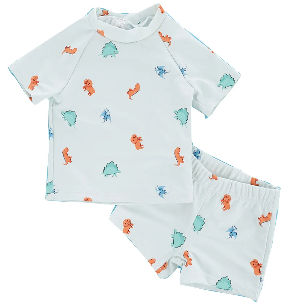 boy blue swimsuit 2 piece seaside baby sailing print sunscreen quick-drying swimwear swim trunks swimwear