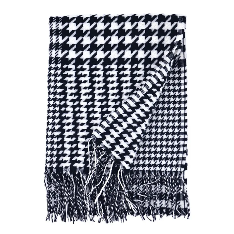 Unisex Warm Soft Cashmere Feel Tartan Plaid Buffalo Check reversible Fall Winter Scarf