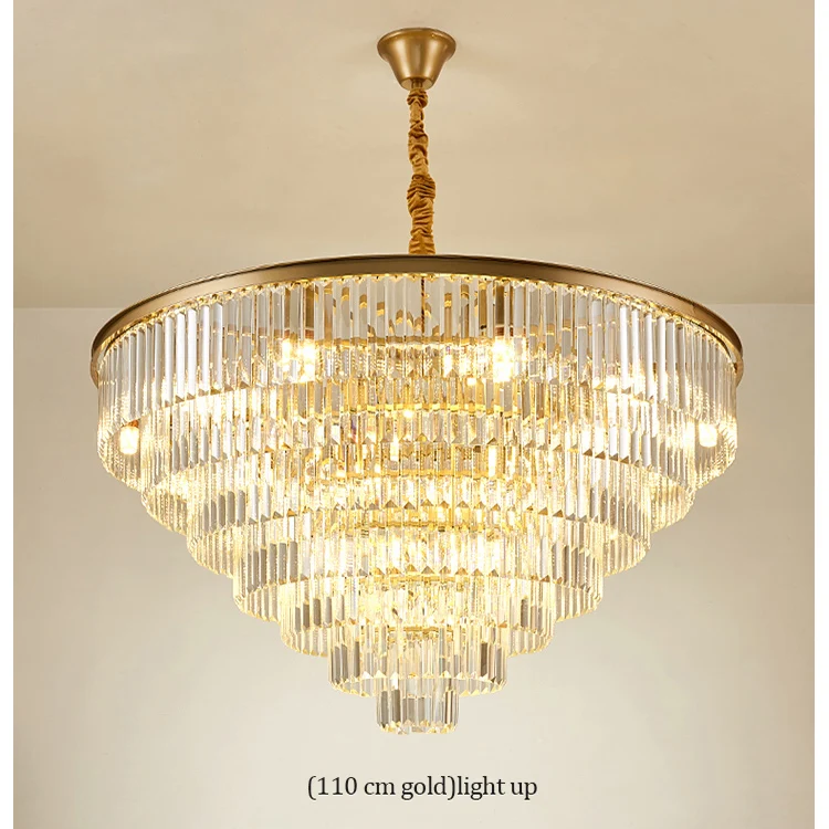 FILLUX LED K9 luxury recessed ceiling crystal lampadario candelabros avize lampara colgante lustre pendant light chandeliers