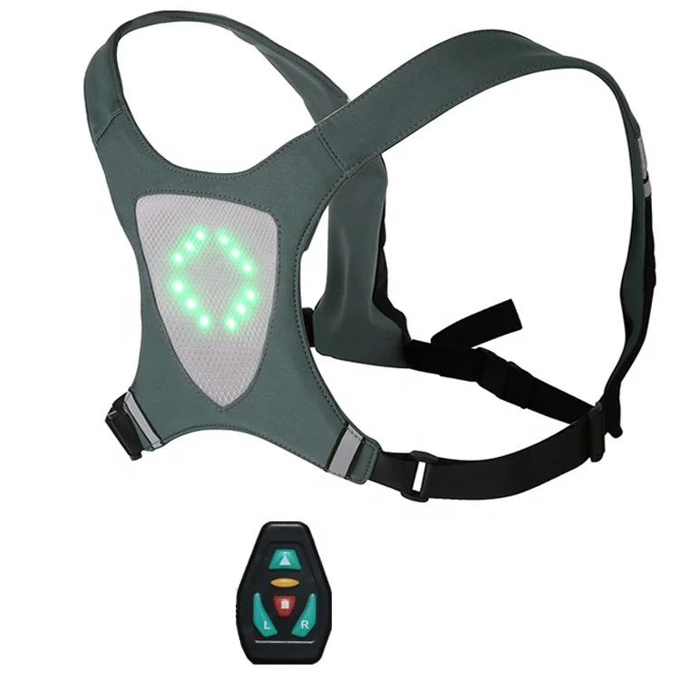 LED Wireless reflective Luminous winter illuminated fluorescent led 2 in 1 Bicycle Led Turn Signal motorcycle safety vest