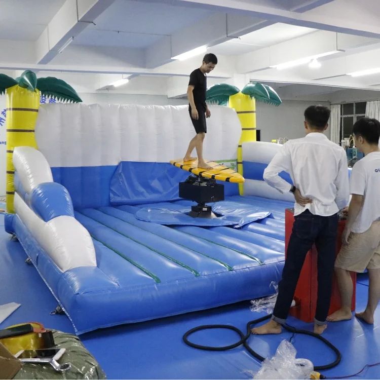 Wave Inflatable Party Single Surfing Machine Simulator Inflatable Mechanical Surfboard Rides