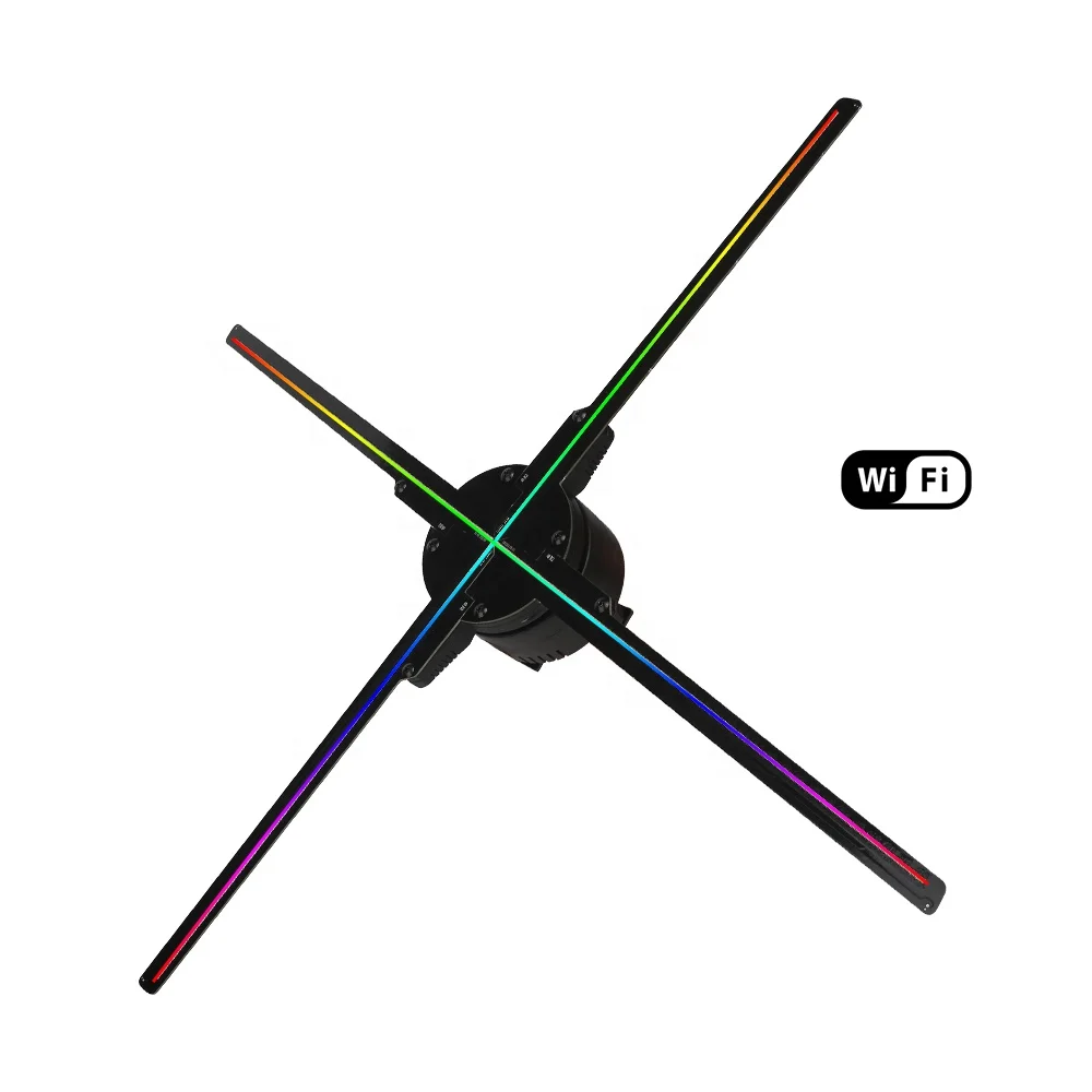 Giwox newest 3d holographic display projector screen video wall 65SD 720P four blades Wifi APP control 3d hologram hd projector