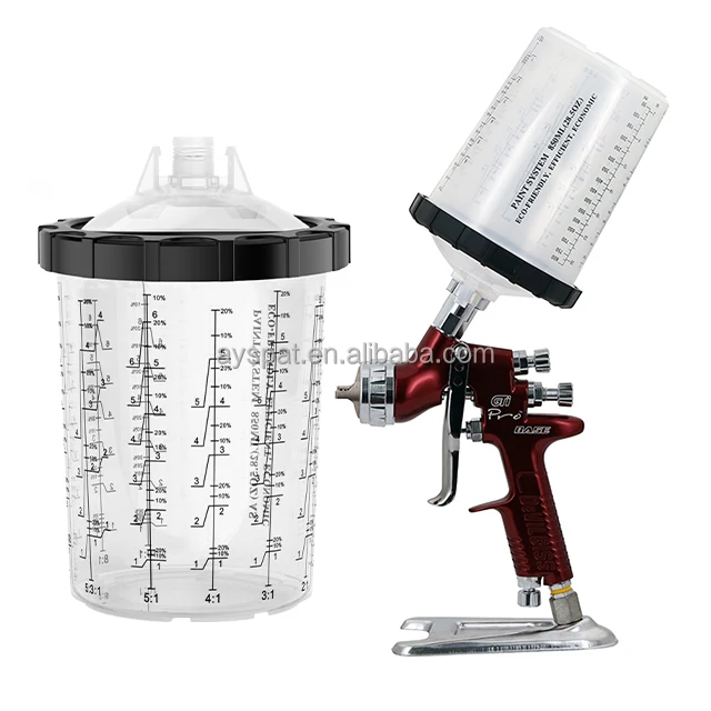 Hot Sale 800ml 125MIC Disposable PP Cups Plastic Painting Spray  Mixing Cup Painting Automotive Paint Mixing Spray Gun Cup Set