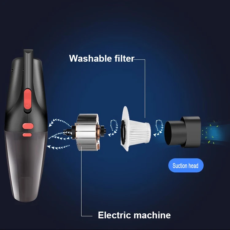 Hot Sale 120W Portable Charging Hand Held Car Vacuum Cleaner With 5500PA Suction DC12V High Power Wireless Car Vacuum