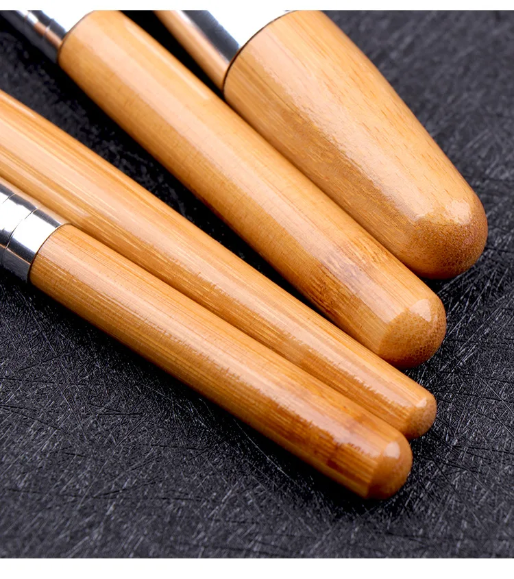  Banfi 11 шт Brochas De Maquillaje Bambu Кабуки кисти Китайский Логотип Натуральная бамбуковая ручка набор кистей для