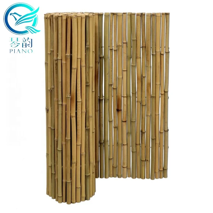 Qinge hot sale bamboo fence rolls outdoor bamboo folding screen