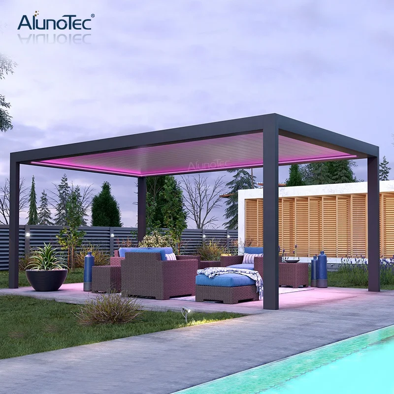 AlunoTec High Quality Wholesales Aluminum Outdoor Furniture Garden Pergola Roof System
