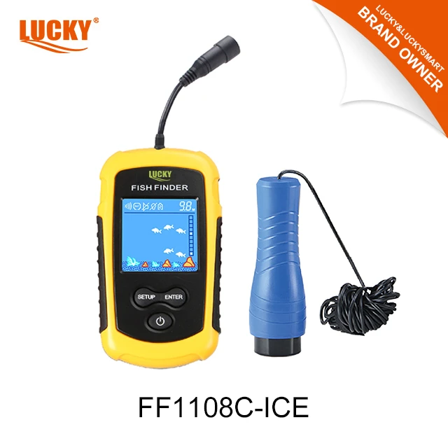 Lucky sounder fish finder FF1108C-Ice 2inch colored Iconic Display with ice fishing
