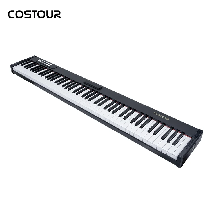 Factory Custom OEM Luxury Black Portable Electronic Piano Key Board 88 Key Weighted Digital Piano