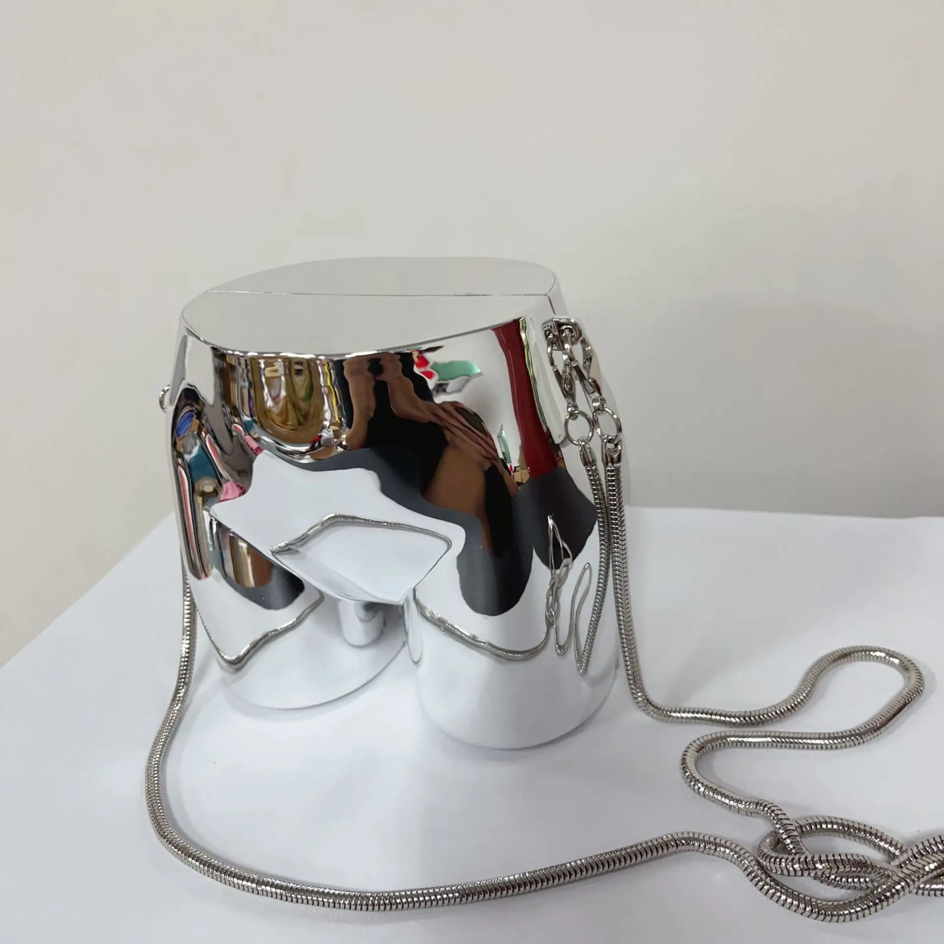 2024 Latest Trendy Fashion Unique Evening Clutch Acrylic Bag Colorful Hip Purse Handbag Butt Shape Crossbody Bag