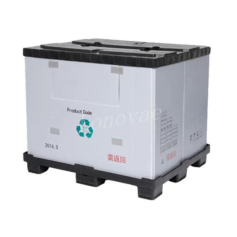 Custom PP corrugated honeycomb pallet box collapsible plastic pallet box foldable coaming container bins