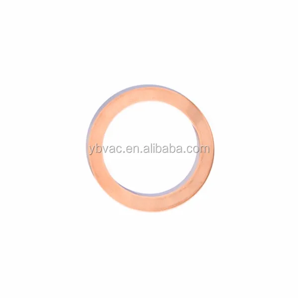 Прокладка, медь, фланец 2-3/4 дюйма, наружный диаметр 1,895 дюйма, идентификатор 1,451 дюйма, 10/Пкг, медные уплотнения OFHC