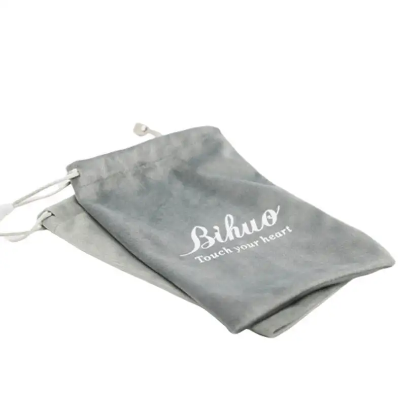 Low Price Custom Colored Velvet Gift Sack Drawstring Jewelry Pouch Packaging Velvet Bag With Logo Printing