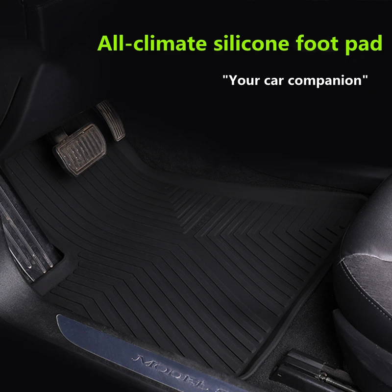 Automobile Rubber Foot Mats Front And Rear Trunk Protection Carmats Silicone Car Mat For Tesla Model3 Models